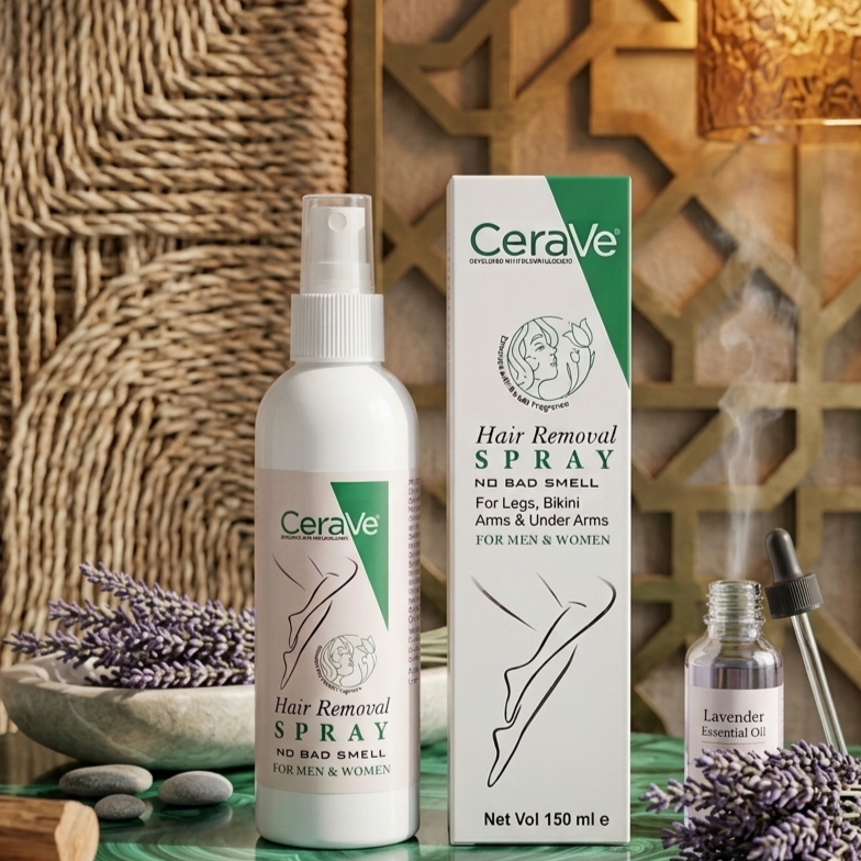 Green CeraVe Hair Removal Spray – Gentle Body Hair Eliminator (150ML)