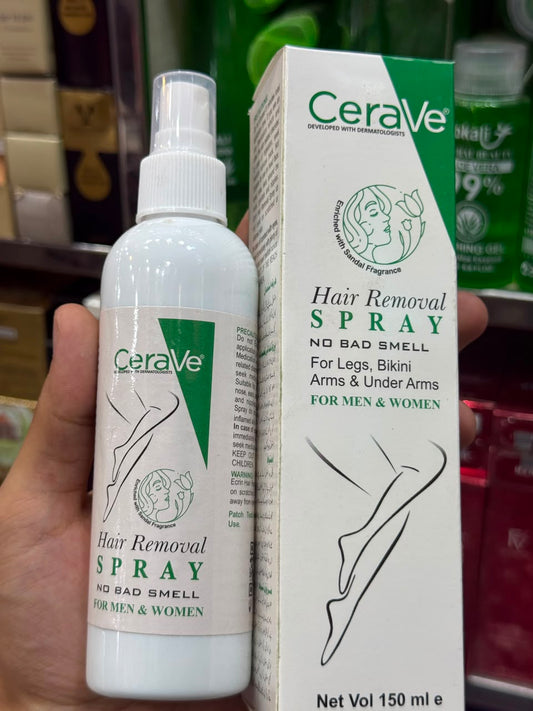 Green CeraVe Hair Removal Spray – Gentle Body Hair Eliminator (150ML)