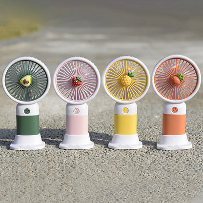 Mini Fan Multifunctional Cool Summer Fruit Cartoon Handheld Mini Fan (Random Color)